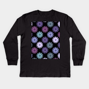 Radiant Suns Cool on Black Kids Long Sleeve T-Shirt